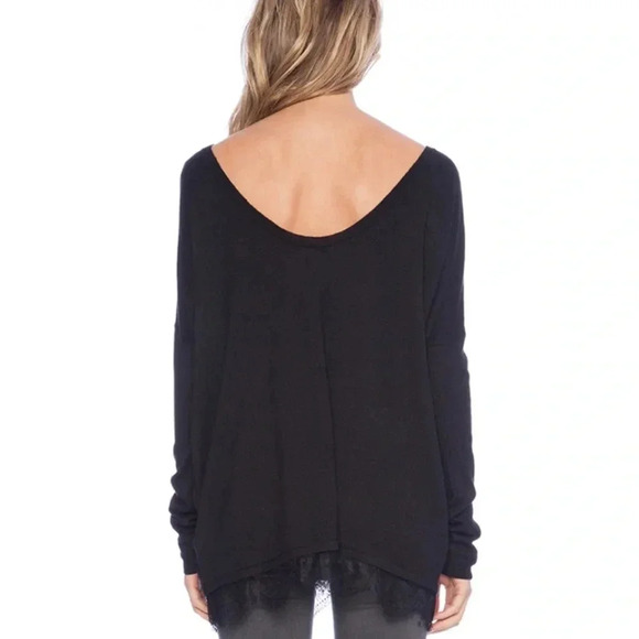 JOIE EUC Yael Eyelash Lace Hem Boxy Sweater - Picture 5 of 10